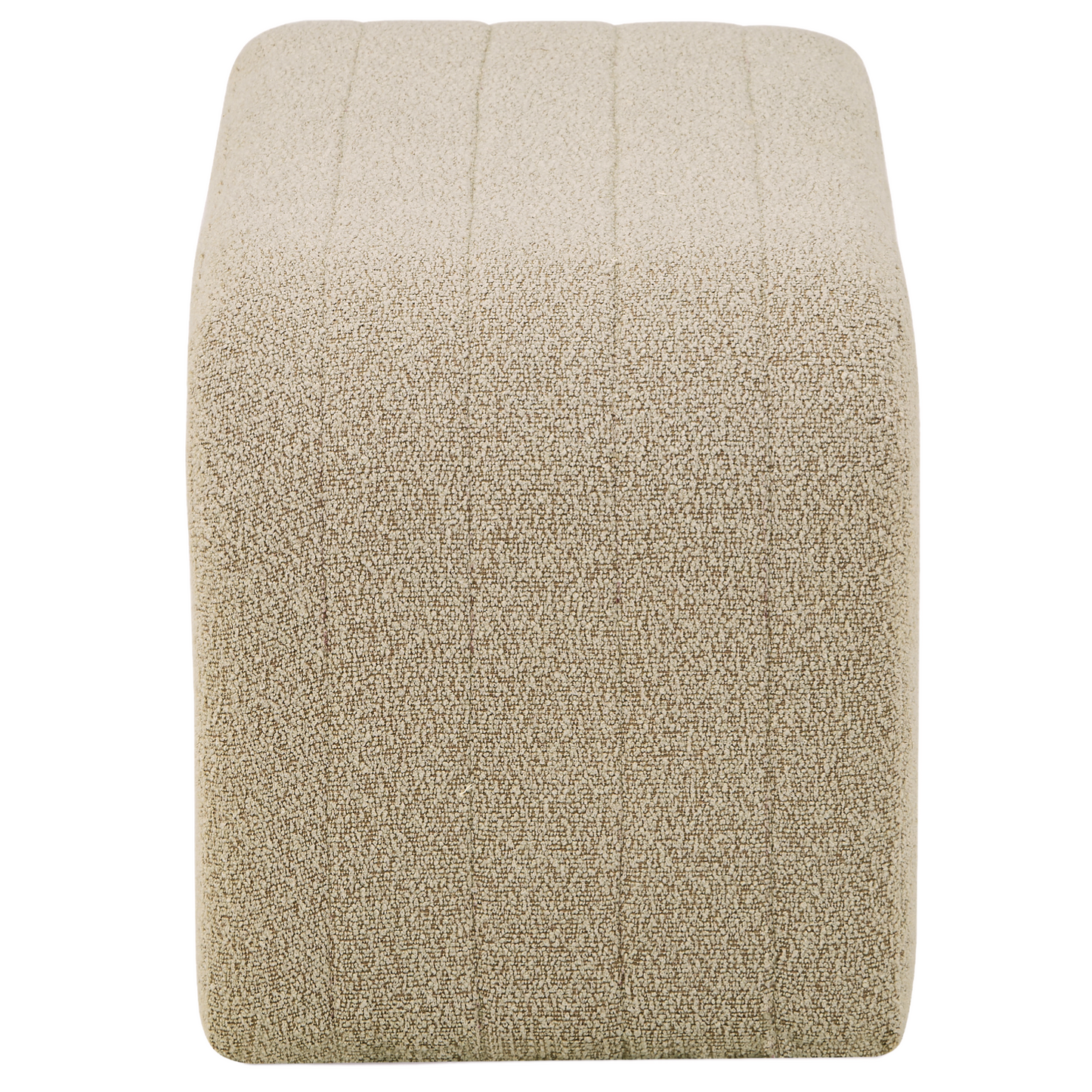 Lianna - Banc en bouclé beige 95x40x44 cm