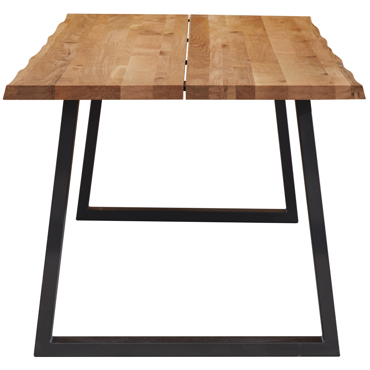 Esther - Table 200 x 95 cm en chêne naturel huilé avec pieds carrés (préparée pour rallonges)