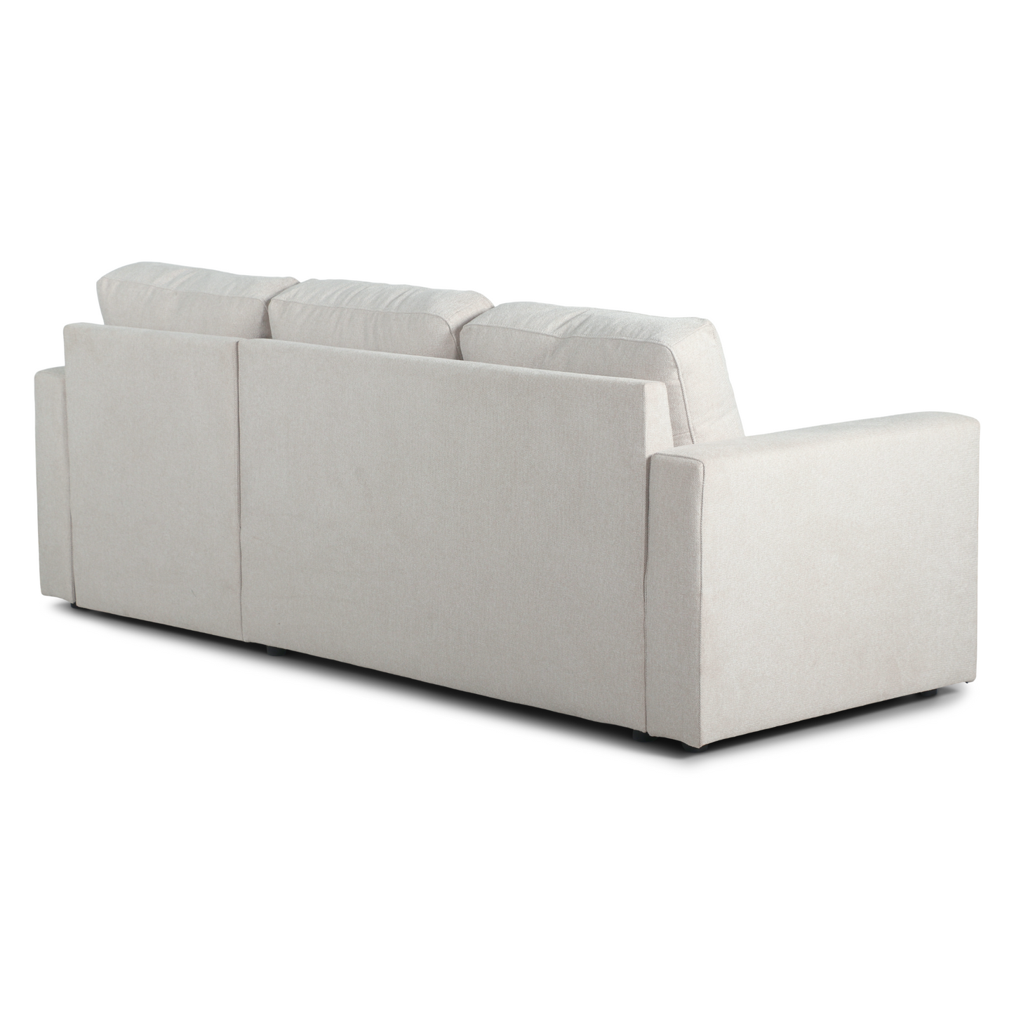Sinus - Canapé-lit réversible beige avec méridienne et rangement