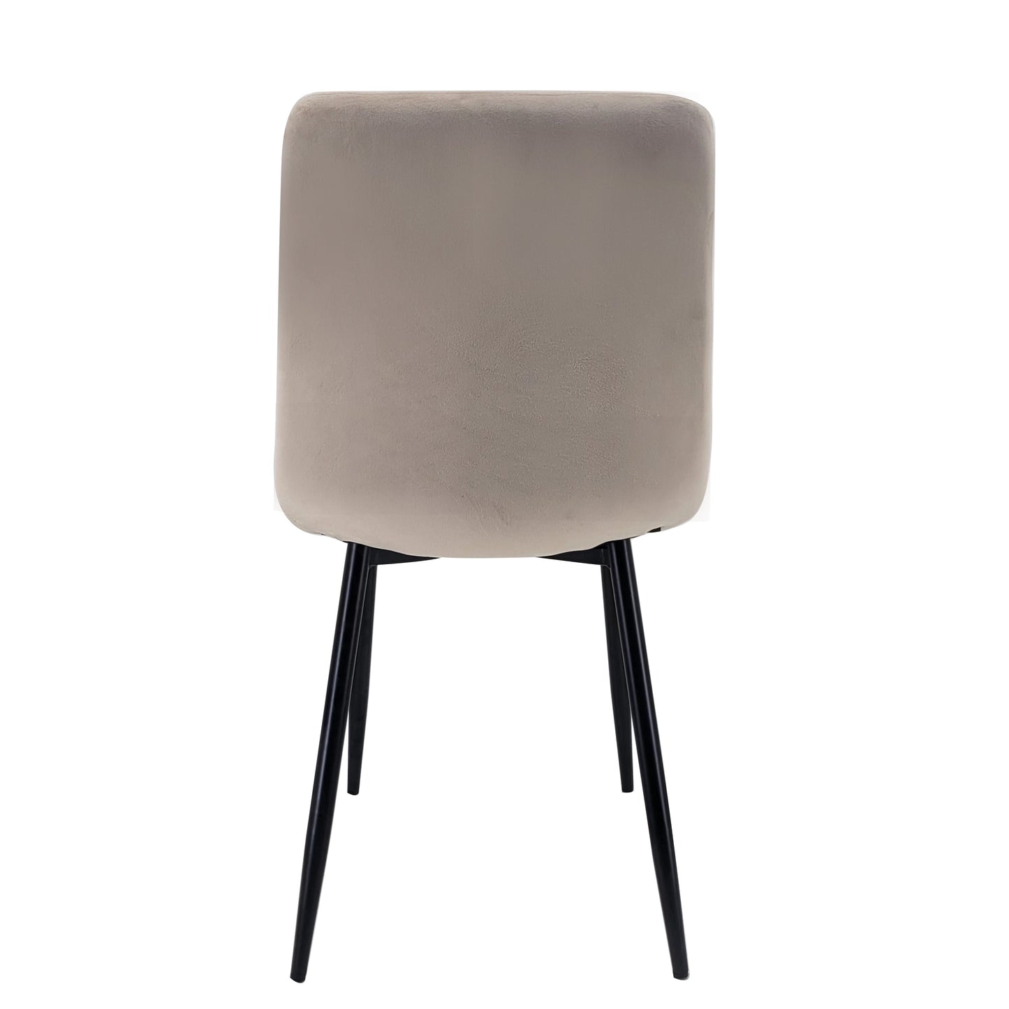 Line - Chaise de salle à manger en velours beige