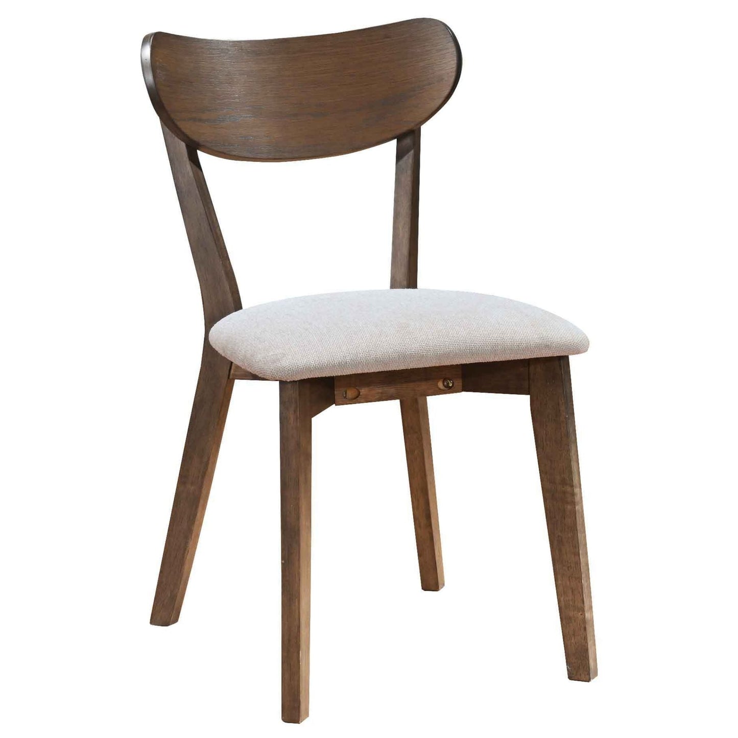 Rickie - Chaise de salle à manger en bois de chêne fumé avec siège rembourré