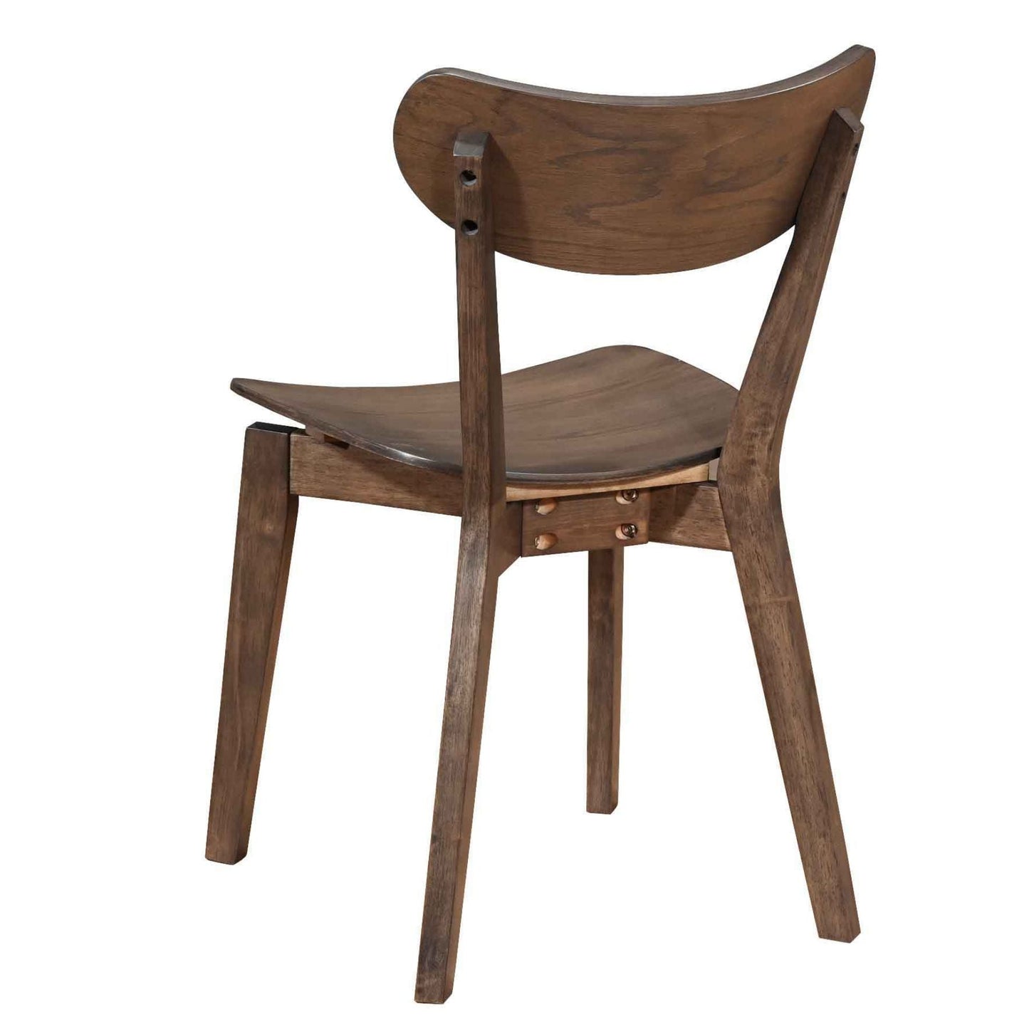 Rickie - Chaise de salle à manger en bois brun en placage de chêne fumé