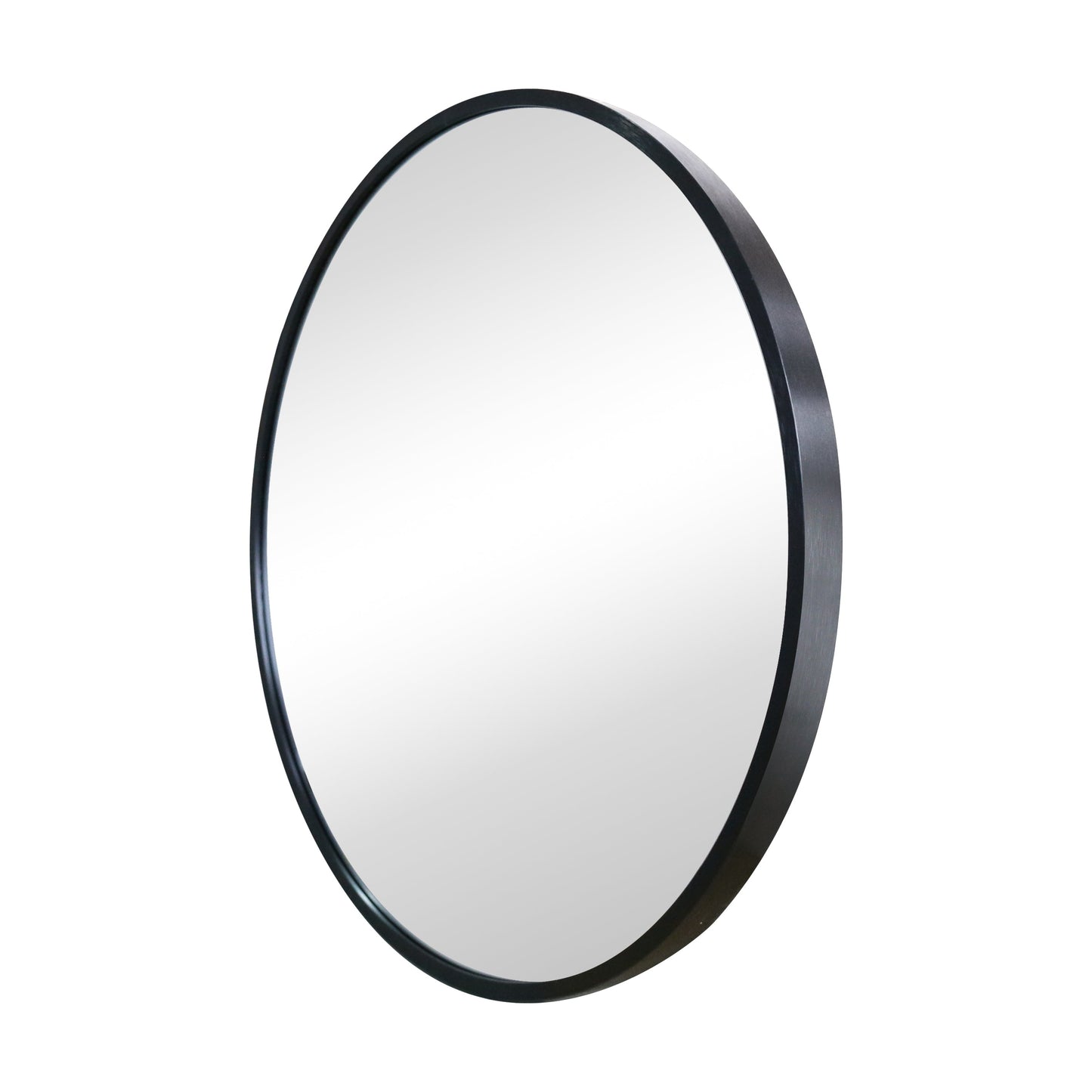 Miroir rond avec cadre noir Ø70 cm