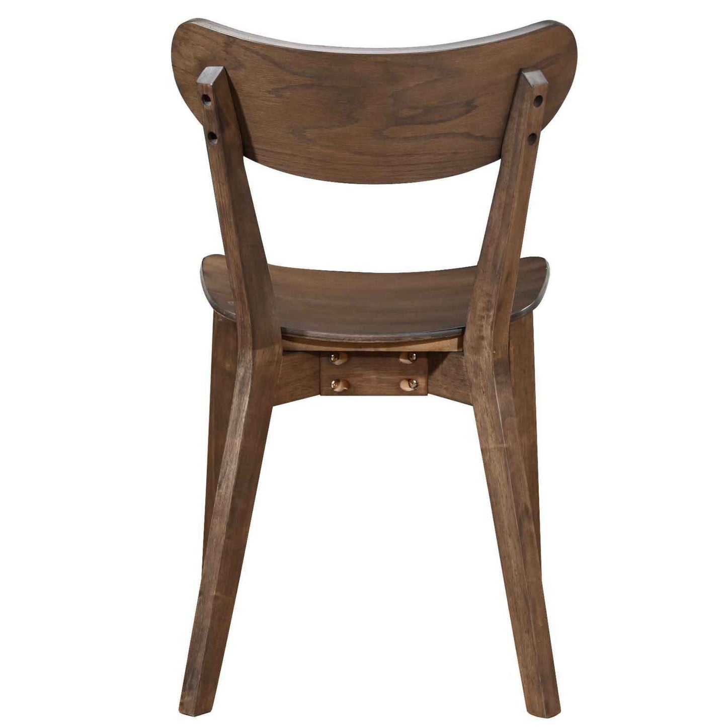 Rickie - Chaise de salle à manger en bois brun en placage de chêne fumé