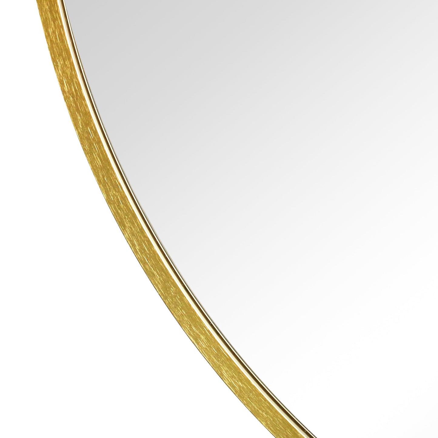 Sofie - Miroir ovale avec cadre en laiton/doré 50 x 80 cm