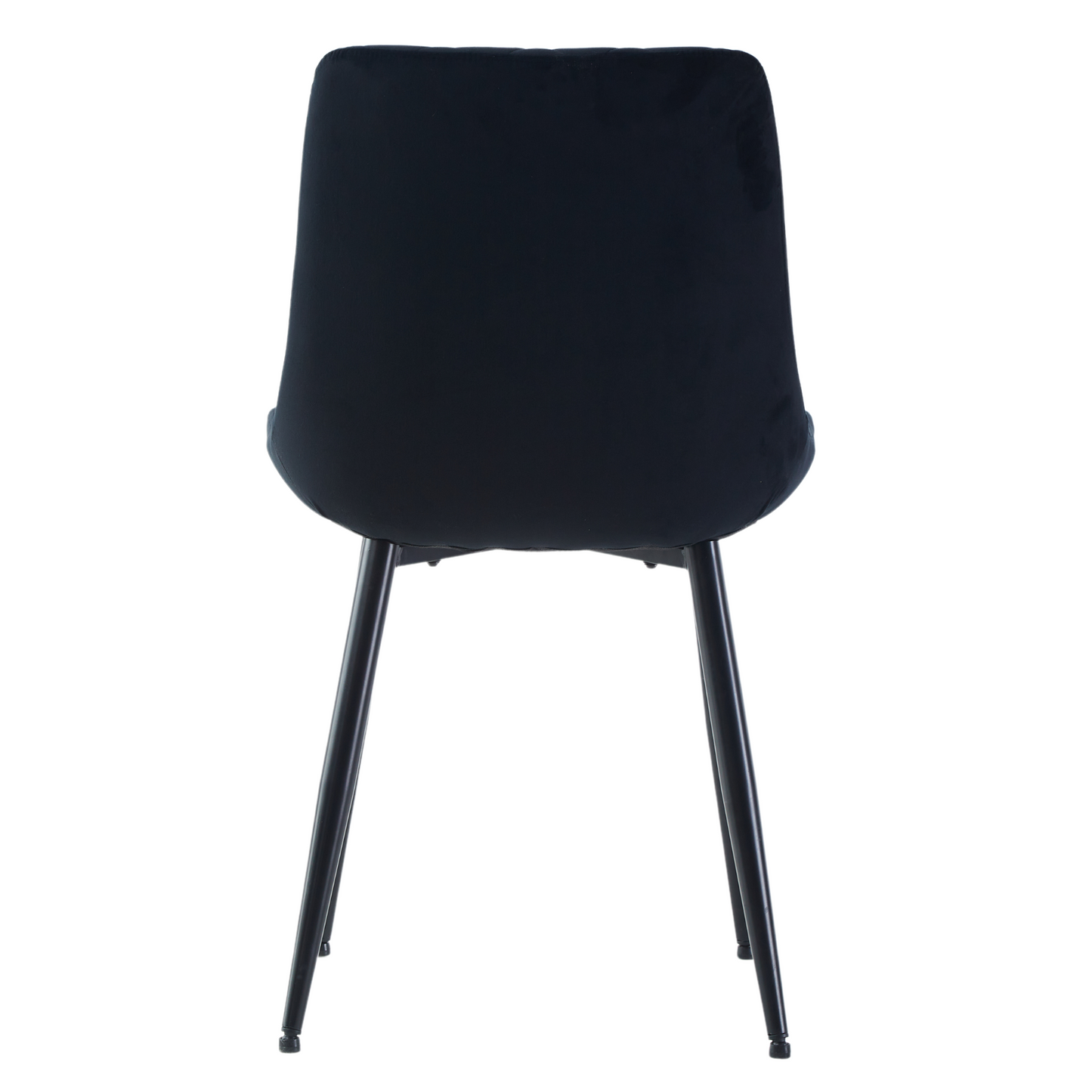 Amina - Chaise de salle à manger en velours noir