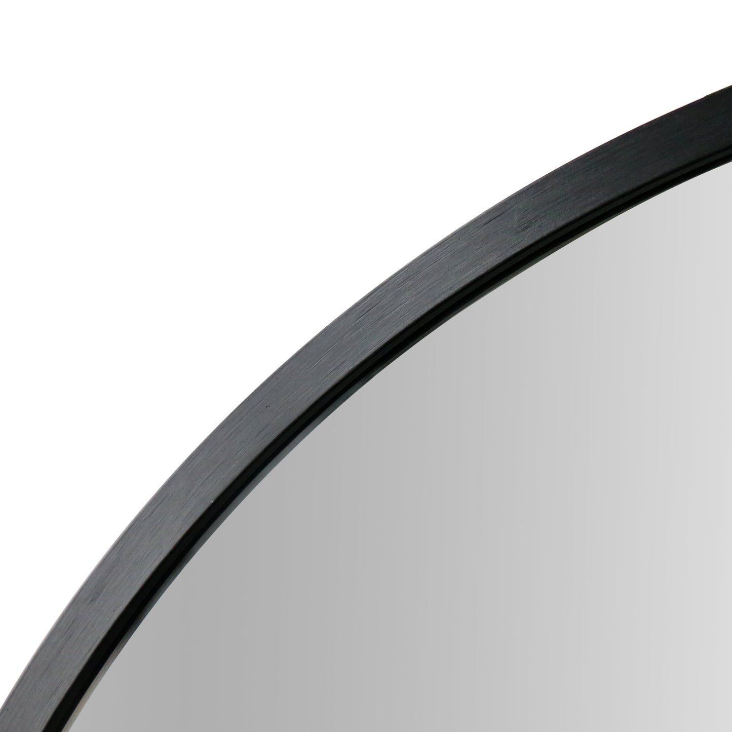 Miroir rond avec cadre noir Ø70 cm