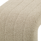 Lianna - Banc en bouclé beige 95x40x44 cm