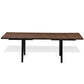 Madelina - Table 150/240 x 90 cm en placage de chêne fumé (prête pour rallonges)