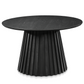 Monica - Table basse ronde en bois laqué noir Ø78 cm