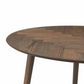 Aggi - Table ronde Ø120 cm en chêne fumé avec motif en chevrons