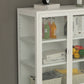Herman - Vitrine en métal blanc/verre 110 x 40 x 140 cm