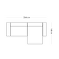 Hailey - Canapé d'angle droit beige avec 2 modules L: 294 x P: 148 x H: 65 cm