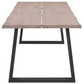 Esther - Table 200 x 95 cm en chêne blanc huilé avec pieds carrés (prête pour rallonges)