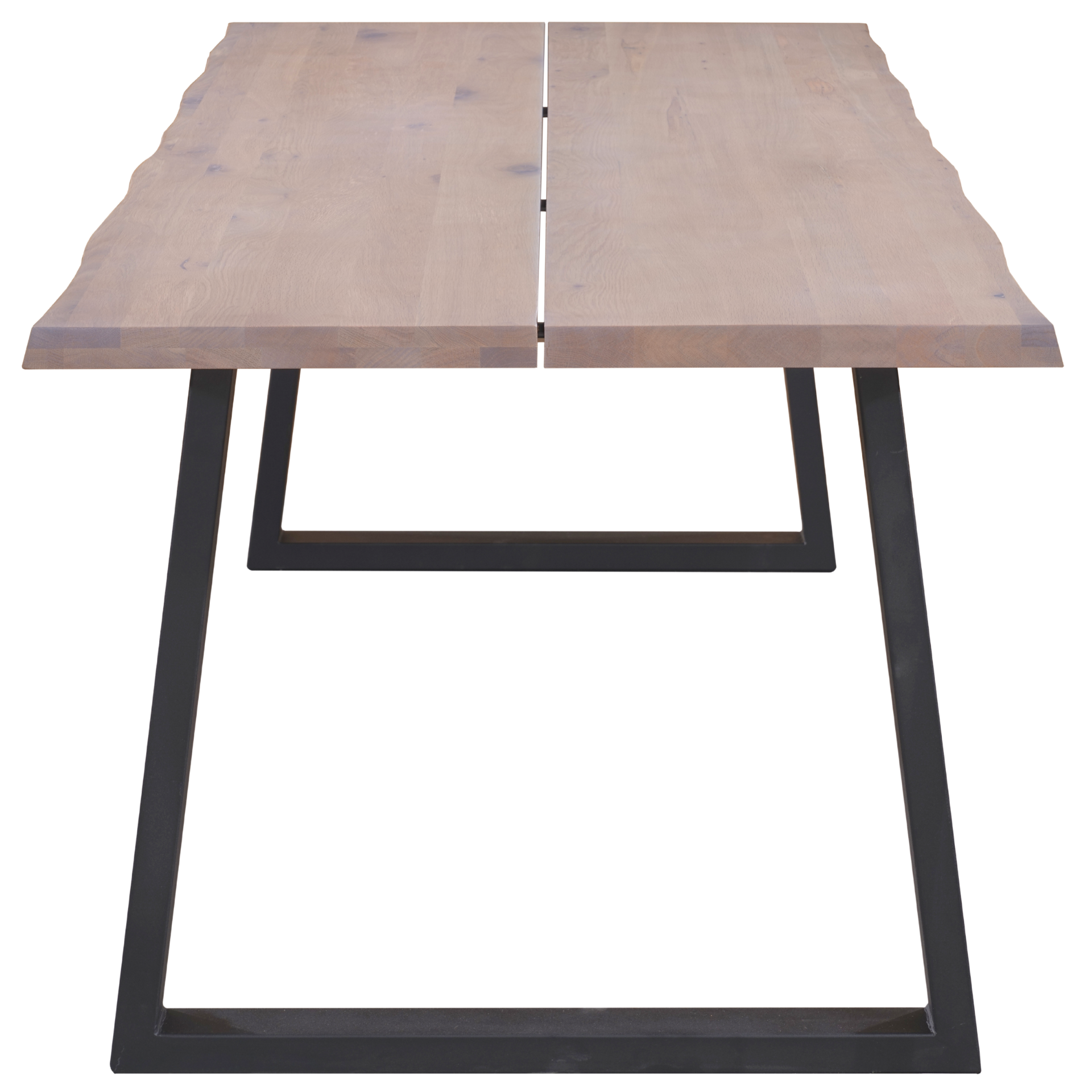 Esther - Table 200 x 95 cm en chêne blanc huilé avec pieds carrés (prête pour rallonges)