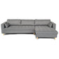 Brandy - Canapé d'angle réversible convertible gris L:290 x P:96 x H:80 cm