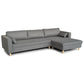 Brandy - Canapé d'angle réversible convertible gris L:290 x P:96 x H:80 cm