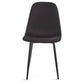 Anna - Chaise de salle à manger rembourrée en velours noir