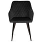 Carlo - Chaise de salle à manger en velours noir