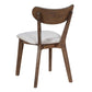 Rickie - Chaise de salle à manger en bois de chêne fumé avec siège rembourré