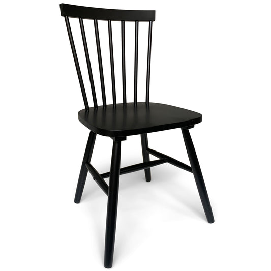Holly - Chaise de salle à manger en bois noir
