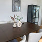 Maggie - Table ronde en chêne fumé avec rallonge 120/160/200 cm - Comprend 2 rallonges