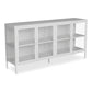 Herman - Vitrine en métal blanc/verre 170 x 40 x 85 cm