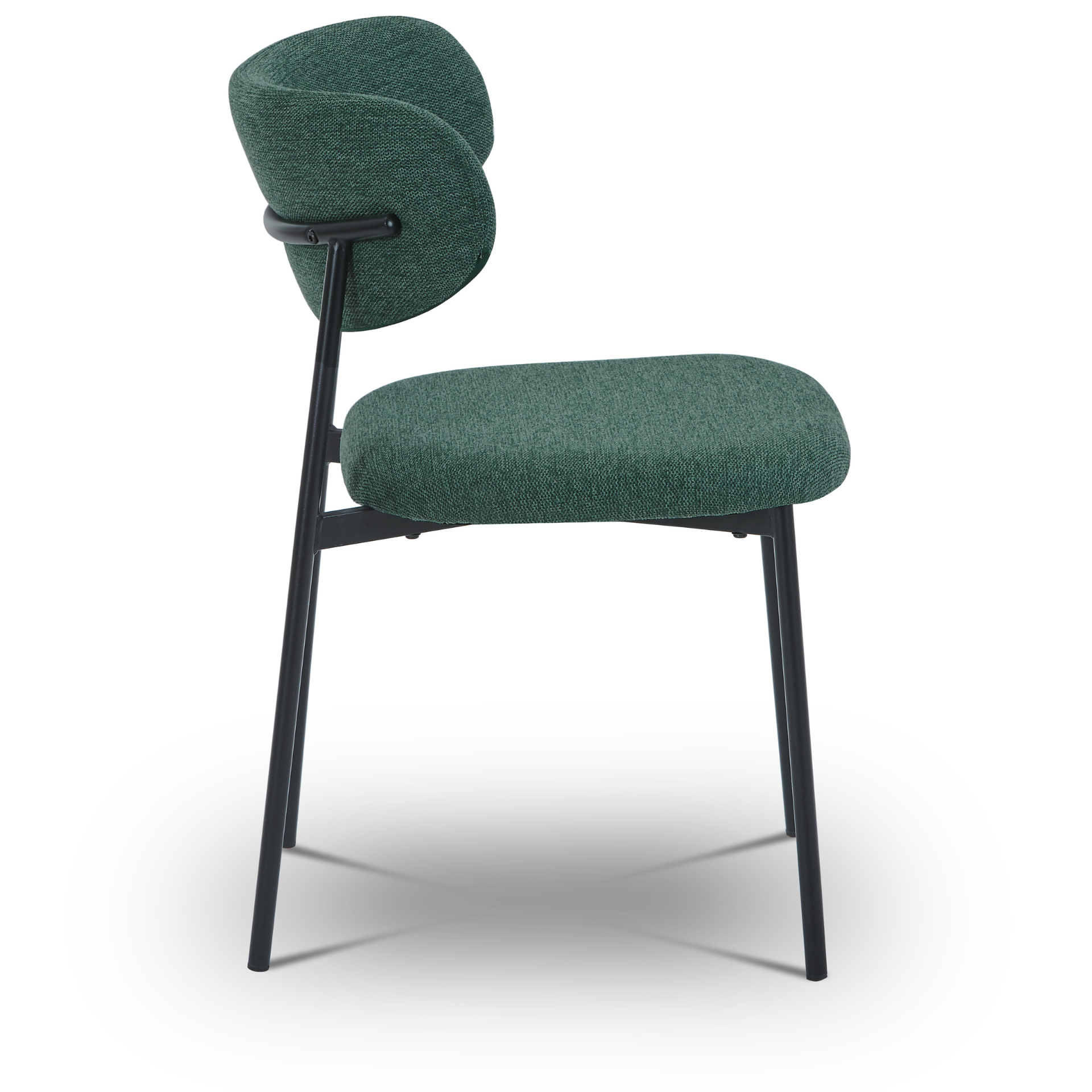 Chaise de salle à manger Lucinda - Tissu vert