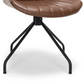 Lola - Chaise de salle à manger en similicuir brun avec fonction pivotante à 360 degrés