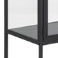 Seaford - Vitrine en verre - Acier noir 77 x 35 x 150 cm
