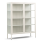 Herman - Vitrine en métal beige/verre 110 x 40 x 140 cm