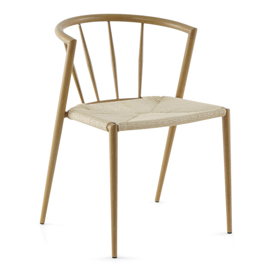 Bella - Chaise de salle à manger design œuf avec assise tressée