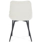 Elisa - Chaise de salle à manger en tissu bouclé blanc