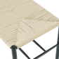 Bella - Banc noir avec assise tressée