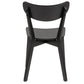 Rickie - Chaise de salle à manger en bois avec placage de chêne noir
