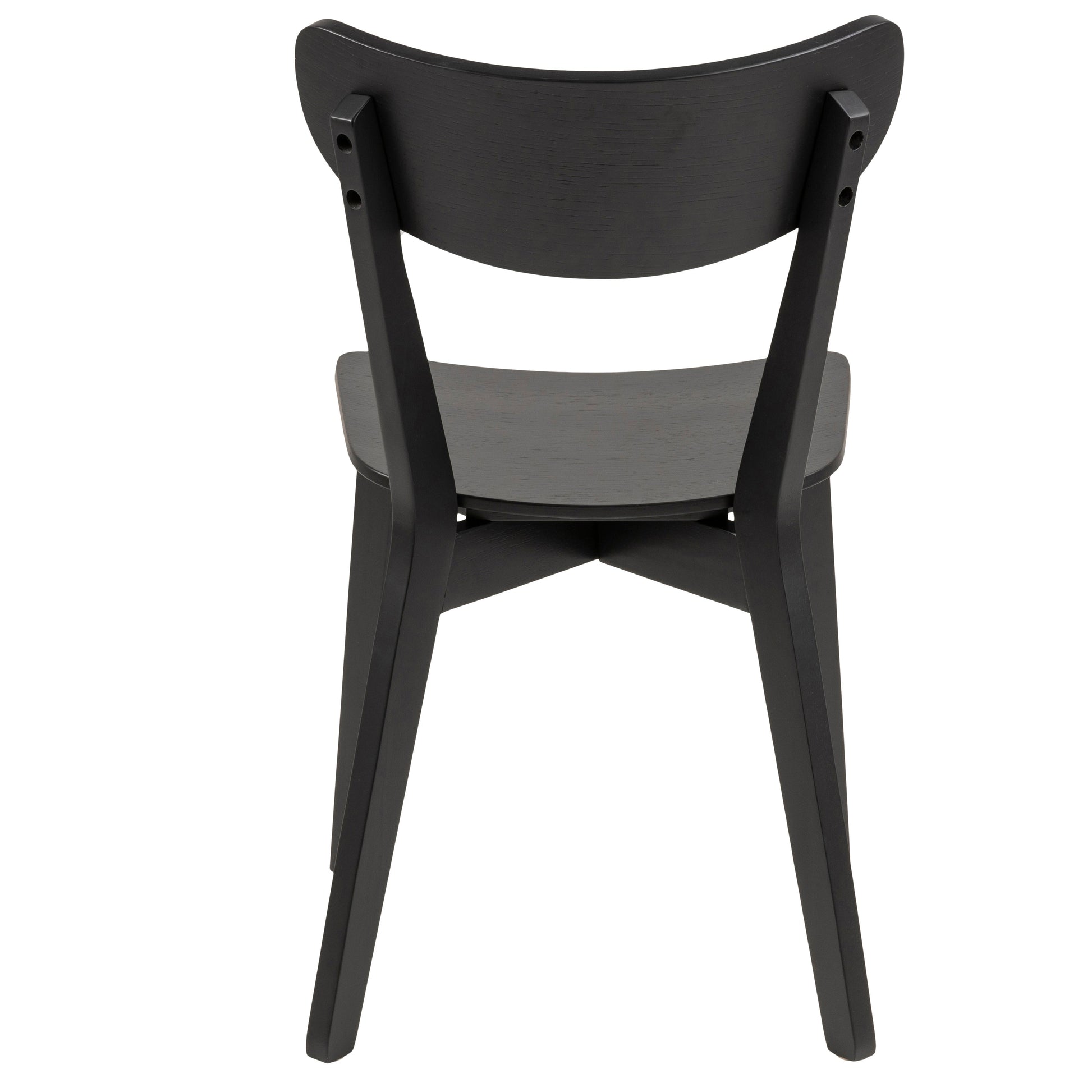 Rickie - Chaise de salle à manger en bois avec placage de chêne noir