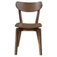 Rickie - Chaise de salle à manger en bois brun en placage de chêne fumé