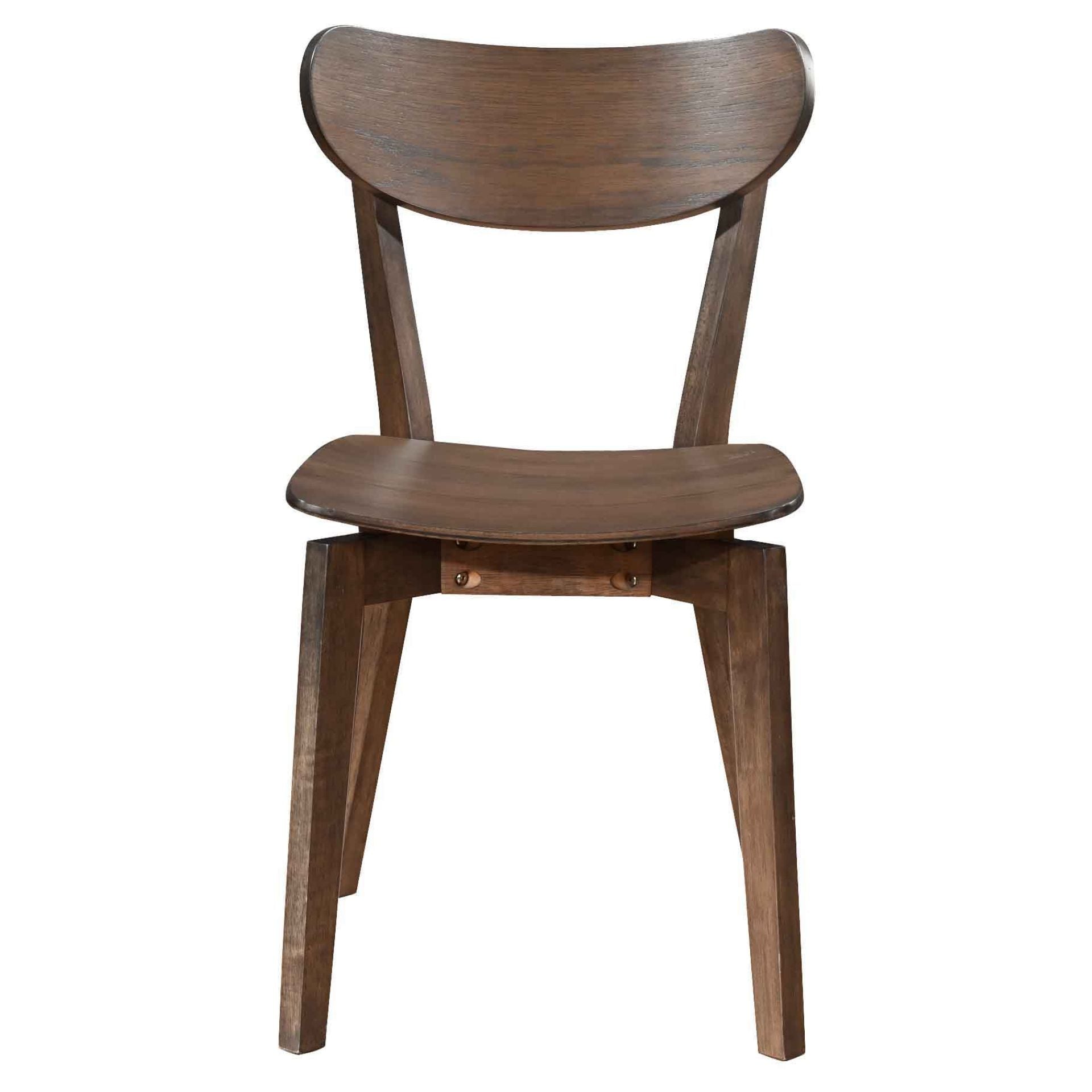 Rickie - Chaise de salle à manger en bois brun en placage de chêne fumé