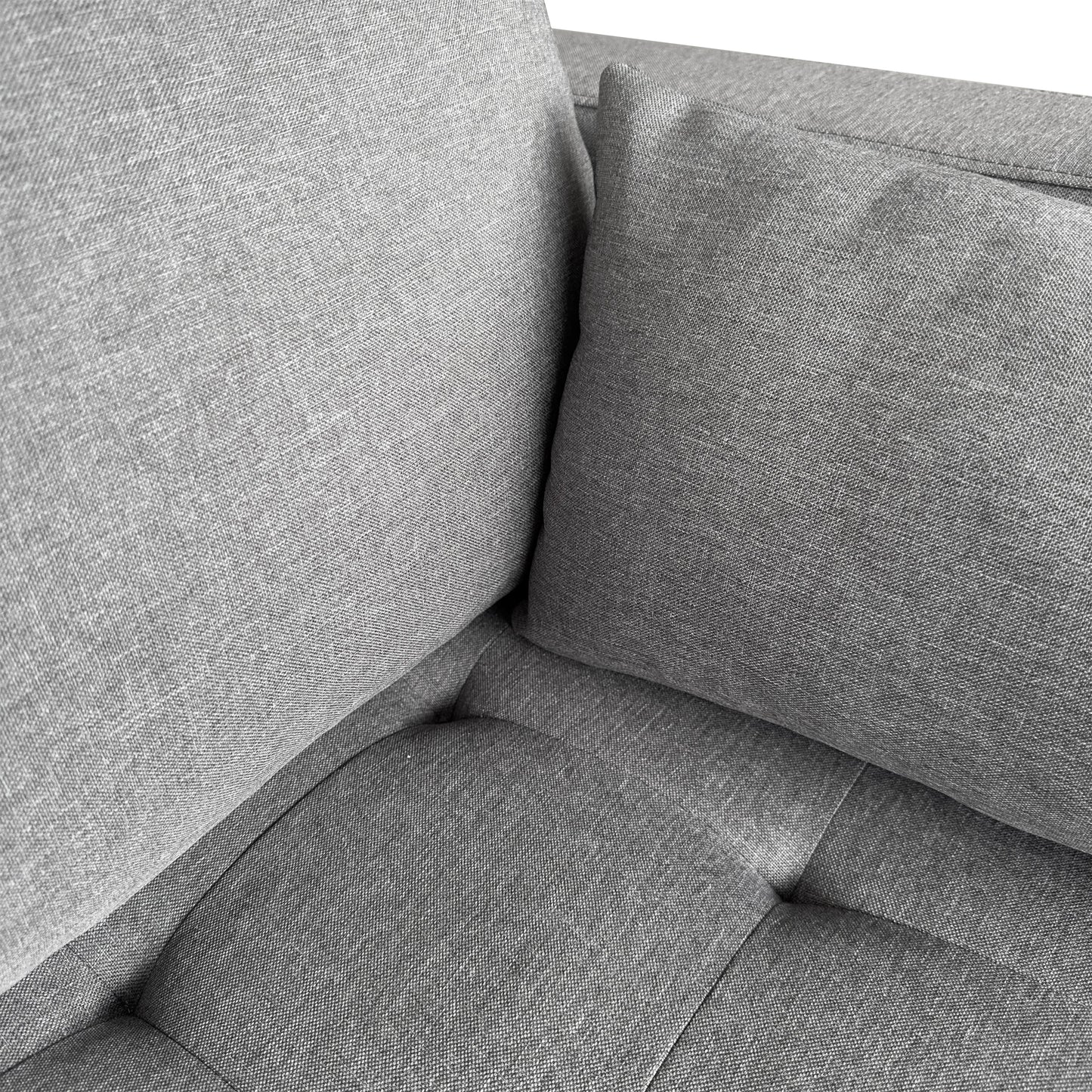 Brandy - Canapé d'angle réversible convertible gris L:290 x P:96 x H:80 cm