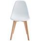 Jessica - Chaise de salle à manger blanche avec pieds en bois