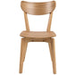 Rickie - Chaise de salle à manger en bois avec placage de chêne