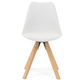 Aria - Chaise de salle à manger blanche avec pieds en bois