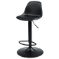 Sandie - Tabouret de bar réglable en hauteur - Plastique noir