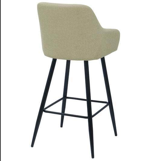 Carlo - Tabouret beige avec accoudoirs 65 cm