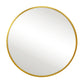 Miroir rond avec cadre en laiton/doré Ø70 cm