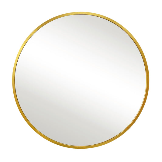 Miroir rond avec cadre en laiton/doré Ø70 cm