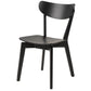 Rickie - Chaise de salle à manger en bois avec placage de chêne noir