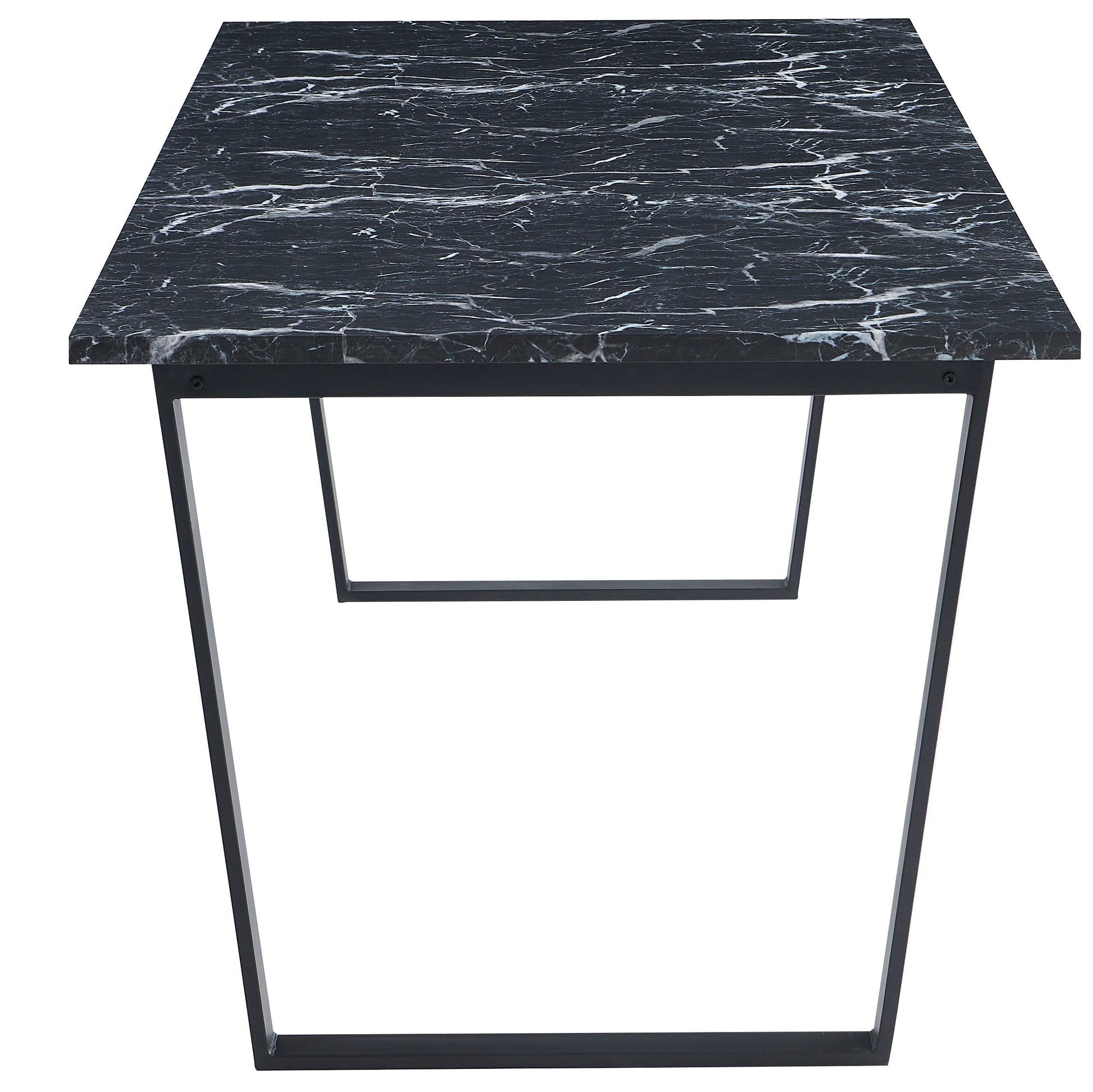 Karl - Table de salle à manger en imitation marbre 210 x 90 cm