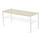 Bella - Banc blanc avec assise en rotin