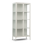 Herman - Vitrine en métal beige/verre 80 x 40 x 180 cm